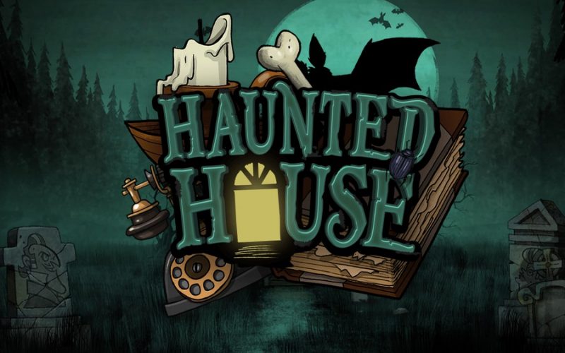 Logo art for Haunted House Slot Machine Game