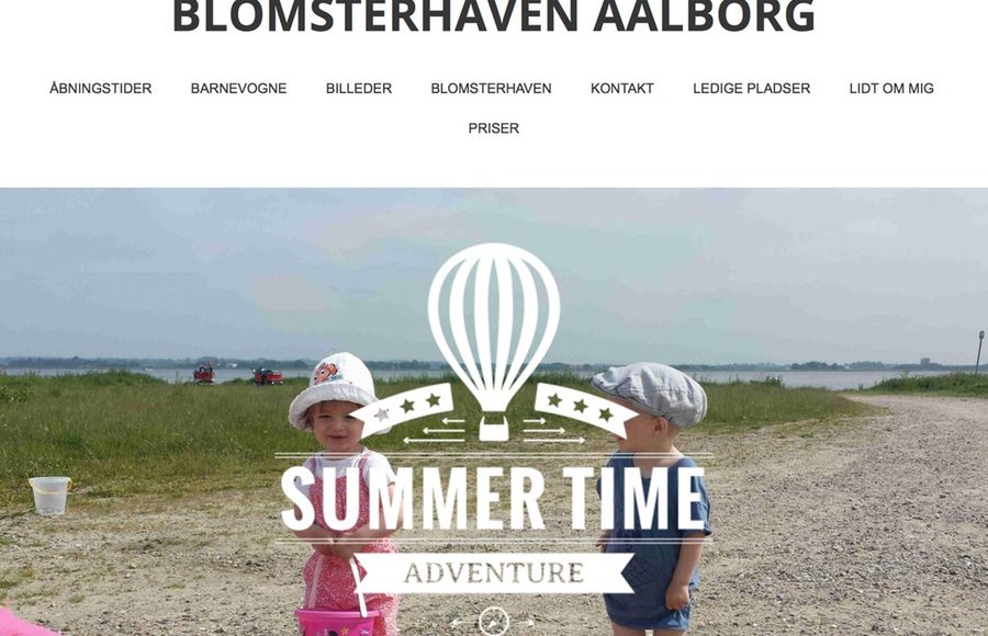 Screenshot of Blomsterhaven Aalborg Website