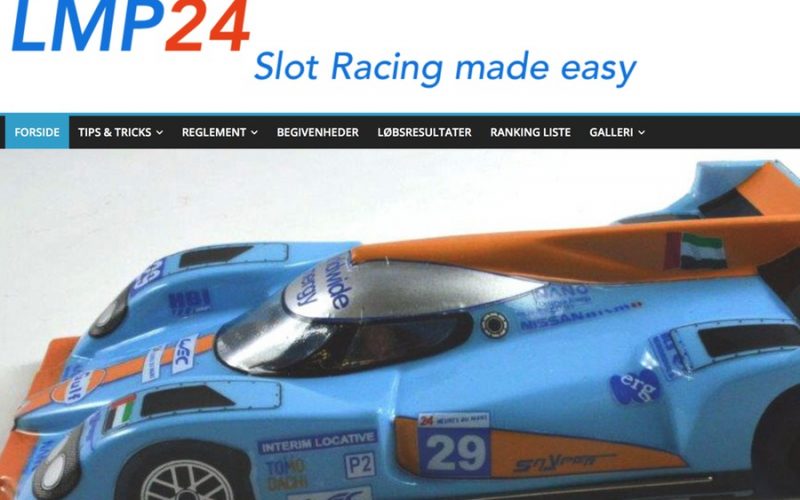 Screenshot of LMP24 Slot Racing Website